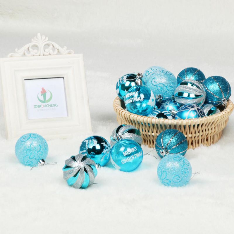 24Pcs Christmas Balls Christmas Tree Decoration Balls Plastic Plating Ornaments Home Garden Festive Party Supplies