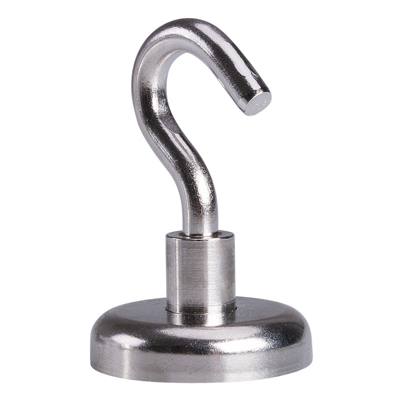 Nyaste magnetiska krokar kraftfull krok magnet hållare 10kg sugvägg krok hållare stöd hårdvara magnetiskt verktyg silver: H