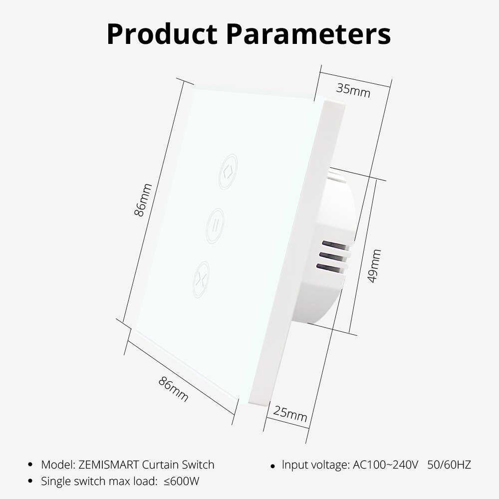 Gardinkontakt fungerer med tuya zigbee hub alexa google home control til smart gardin- eller rullegardinmotor