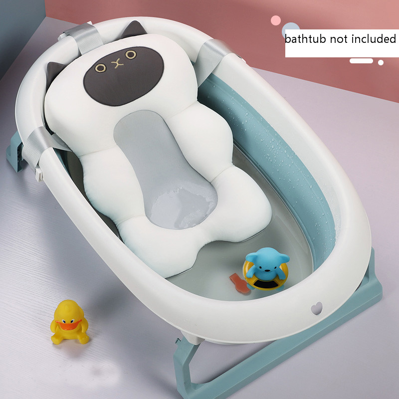 Baby shower badepude bærbar luftpude seng/stol/hylde skridsikker badekarmåtte tegneserie sikkerhed sikkerhed badesæde støttepude: 16