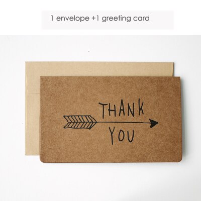 1pc Kraft paper Thanksgiving greeting card wedding invitations pop up cards thank you cards with envelopes supplie