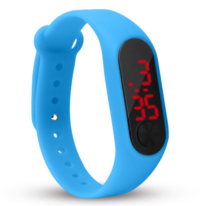 Reloj Led deportivo para niños, Reloj Digital para hombres y mujeres, pulsera de poliuretano para niños, Reloj electrónico para niños y niñas Reloj Digital Reloj Nino: light blue
