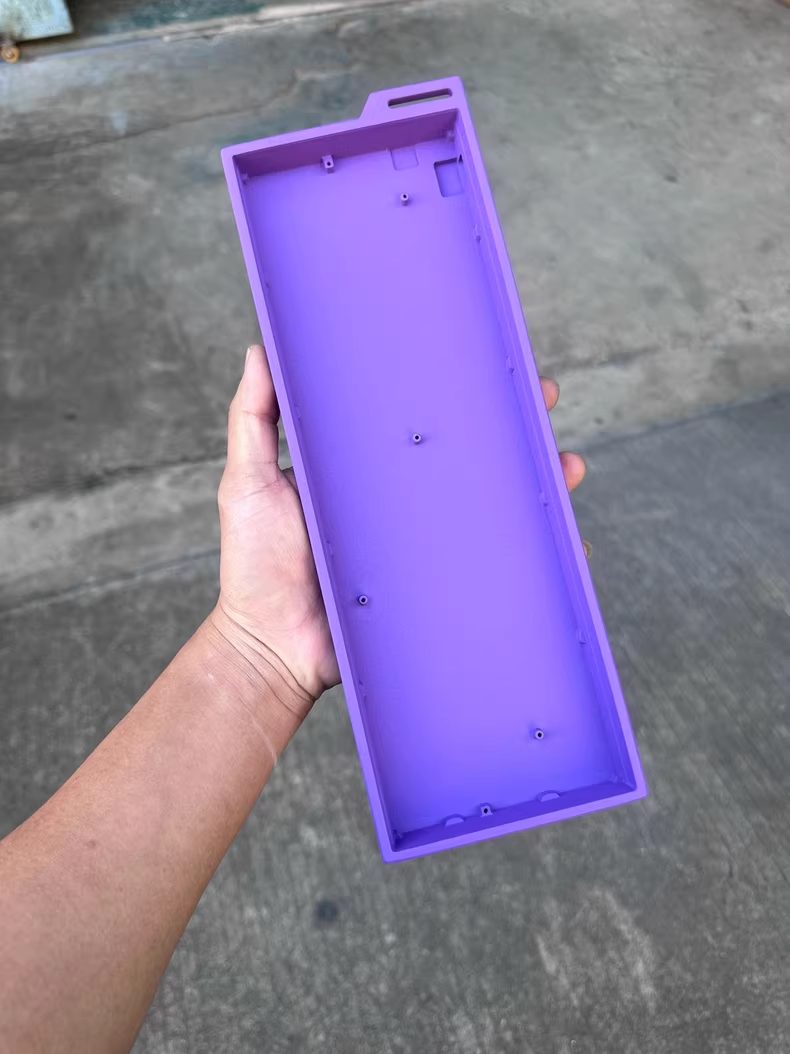 Funda para teclado de aleación de aluminio Gh60 Hm66, funda para teclado mecánico para juegos Cnc personalizado 60% para ordenador Wooting60he Mojo60 Xr60 Hm66: Morado