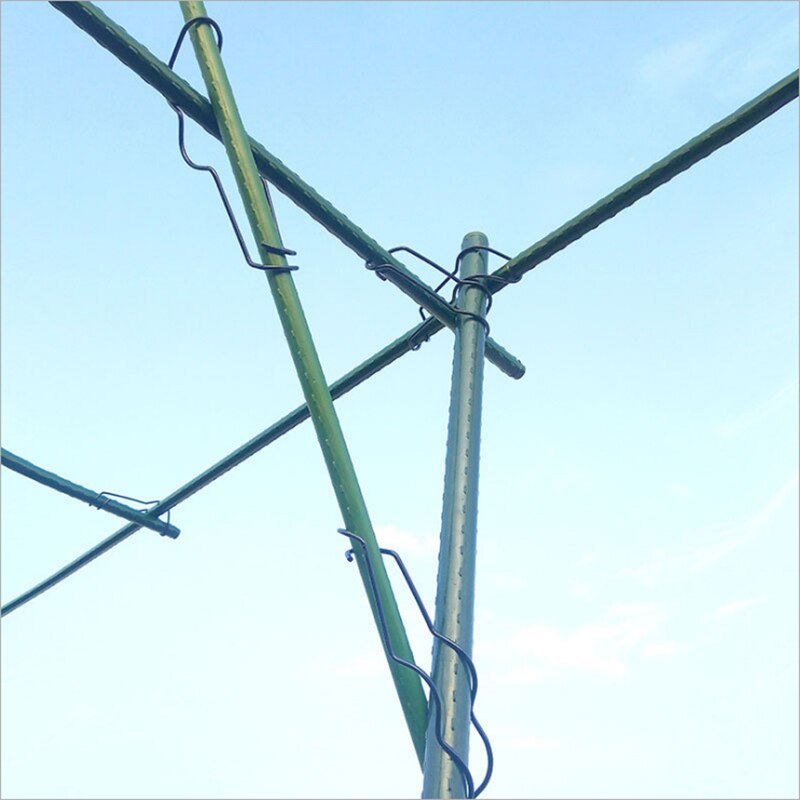 Plant Cages Connector Vegetable Trellis Wire Clip Plantn Cages Steel Buckle Fixing Clamp for Build Home Garden Greenhouse Plant