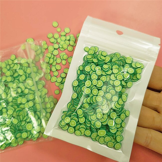 10g Fruit Slice Clay Sprinkles Filler Supplies Lemon kiwifruit for DIY Nail Beauty Decoration Toys for Children Kids: 5