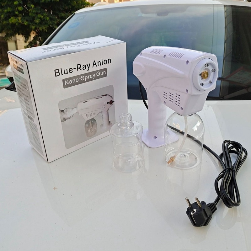 500Ml Elektrische Ulv Sproeier Blauw Licht Draagbare Fogger Machine Haar Nano Stoom Spuitpistolen