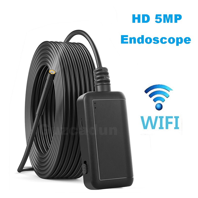 Wifi Inspectie Camera Endoscoop Camera Borescope Probe Video Inspectie Voor Android/Ios Telefoon Hd Harde Draad Buis Cam