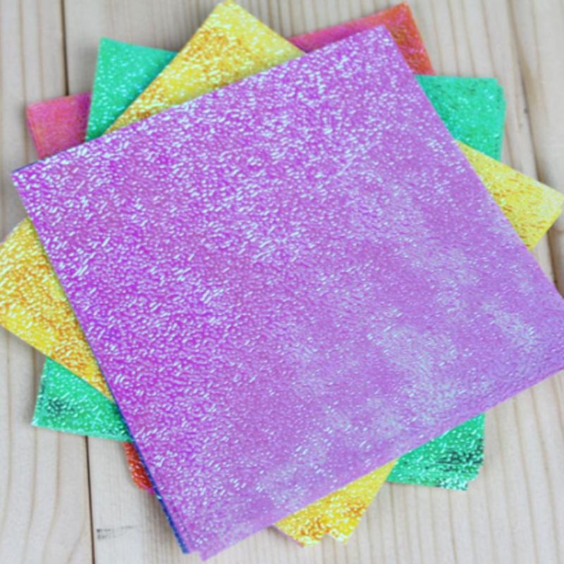 50 Stks/set Vierkante Origami Papier Glitter Origami Shining Kleur Effen Folding Craft Voor Kinderen Scrapbooking Papers T8C8