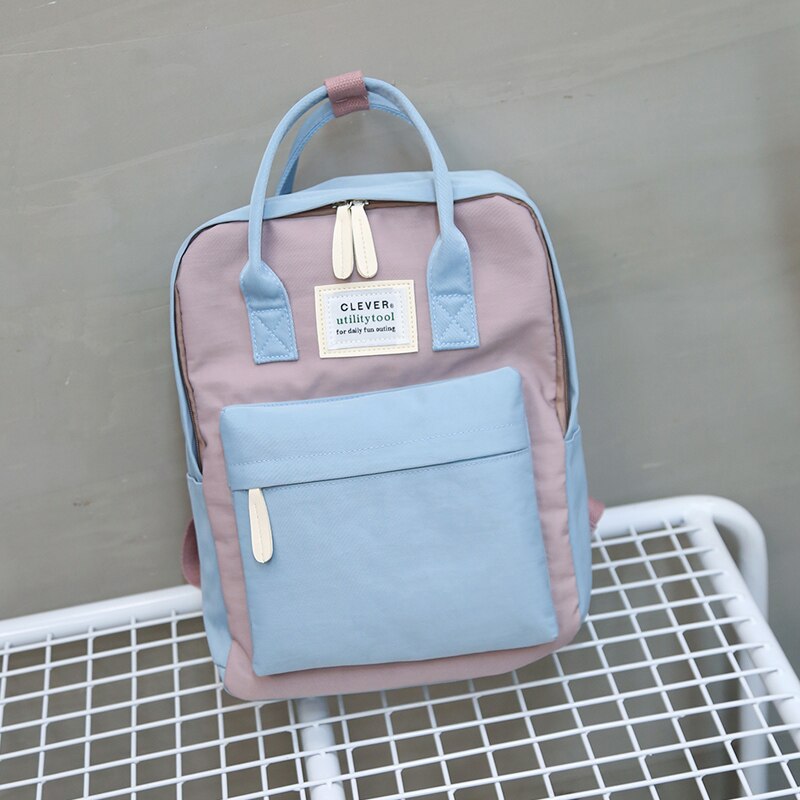 Multifunction women backpack youth korean style shoulder bag laptop backpack schoolbags for teenager girls boys travel: purple blue