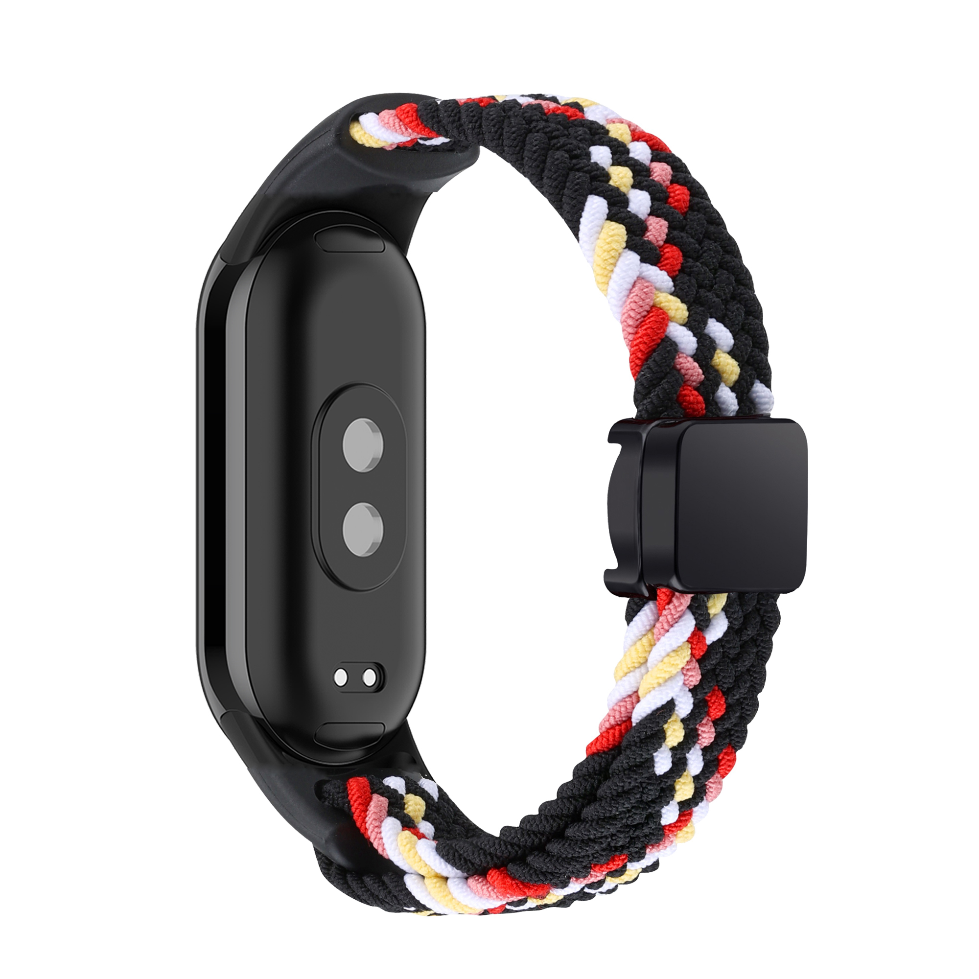Boucle solo tressée pour Xiaomi Mi Band 9 8, accessoires de sangle, remplacement magnétique en nylon, bracelet, ata eld9 ata eld8, bandes NDavid: Bleu / 12mm