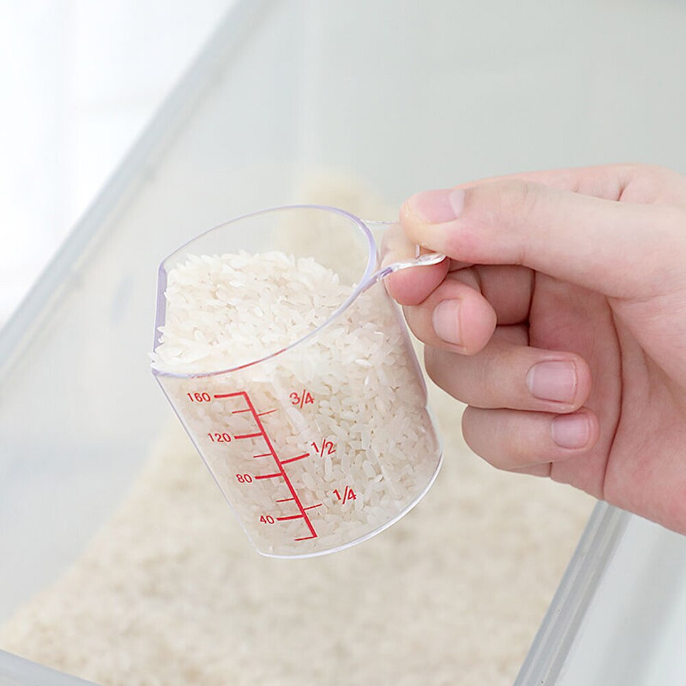 160Ml Rijst Maatbekers Keuken Afgestudeerd Meten Mengbeker Tool Rijst Meten Glas Keuken Gadget Levert