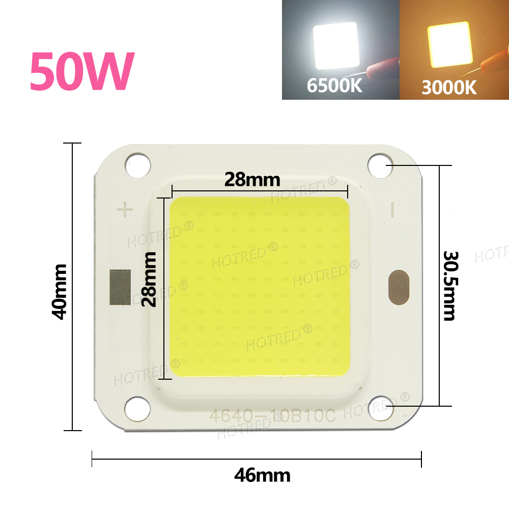 LED COB Chip 10W 20W 30W 50W 70W 100W DC30V 36V Backlight Diode Cold Warm White Street Lamp Matrix For DIY Flood Light Bulbs: MULTI / 40w