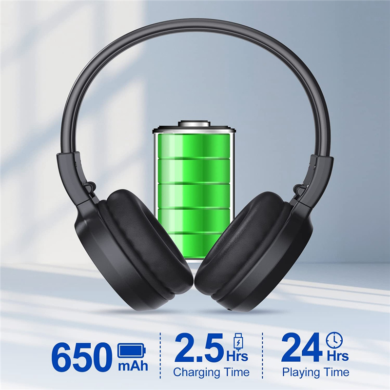 Przenośny bezprzewodowy słuchawki z radio FM, ładowalny odbiornik zestaw słuchawkowy robić radia FM na spotkania, codzienne prace, piesze wycieczki, jogging
