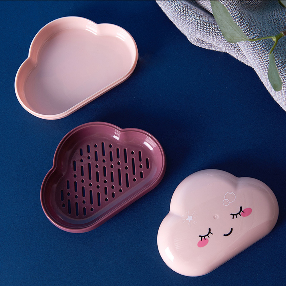 Boîte à savon en forme de nuage, porte-savon de voyage Portable, étui de protection pour douche, accessoires de salle de bains