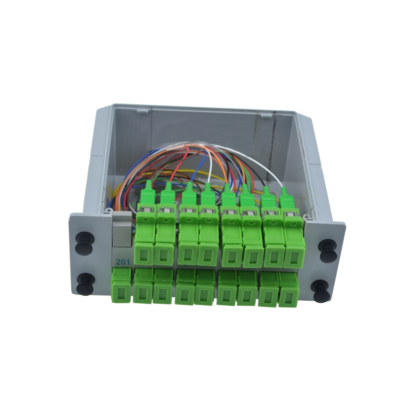 1X16 SC APC PLC Fiber Optic Splitter Box 1X16 GPON cassette-type Optical Coupler Splitter Loose Tube 0.9 2.0 3.0mm