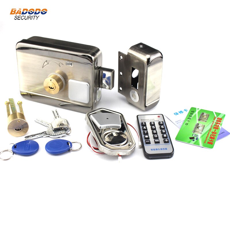 Anti-smashing metal DC12V 125KHz RFID ID card electric lock door lock can work with intercom for home office access control