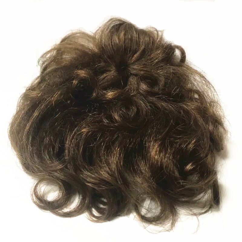 Halo dame beauté bouclés cheveux humains Toppers toupet frange indien Non-Remy remplacement pince ins couronne cheveux pièces pour femmes et hommes