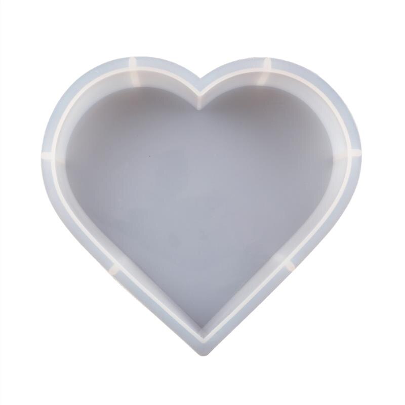 Moule en résine époxy cristal, grand Cube géométrique, échantillon amour rond Rectangle, moule en Silicone: 05
