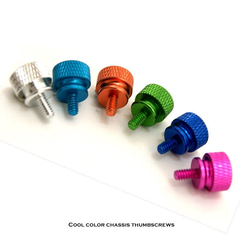 PC Cooling MOD Colorfull Hand Screws For Chassis Side Panel 5pcs