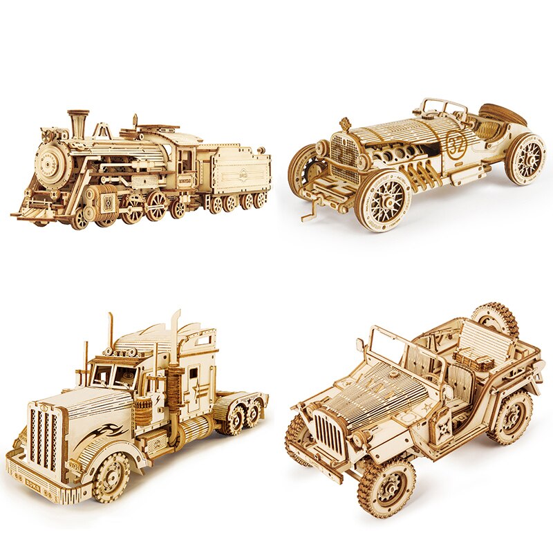 Robotime ROKR DIY 3D Wooden Puzzle Gear Model Building Kit Toys for Children Teens