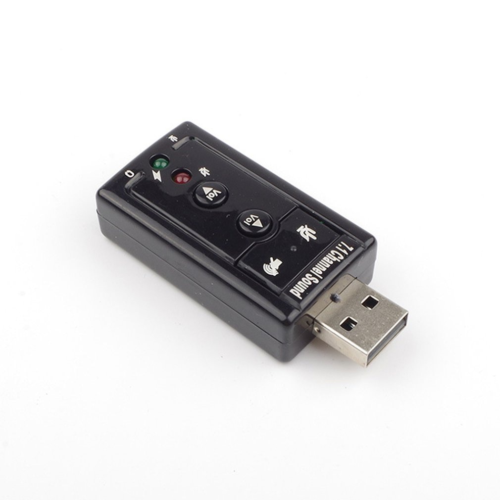Usb Sound Card 7.1 Channel Usb External Sound Card 3D Surround Sound With Button Control Sound Card