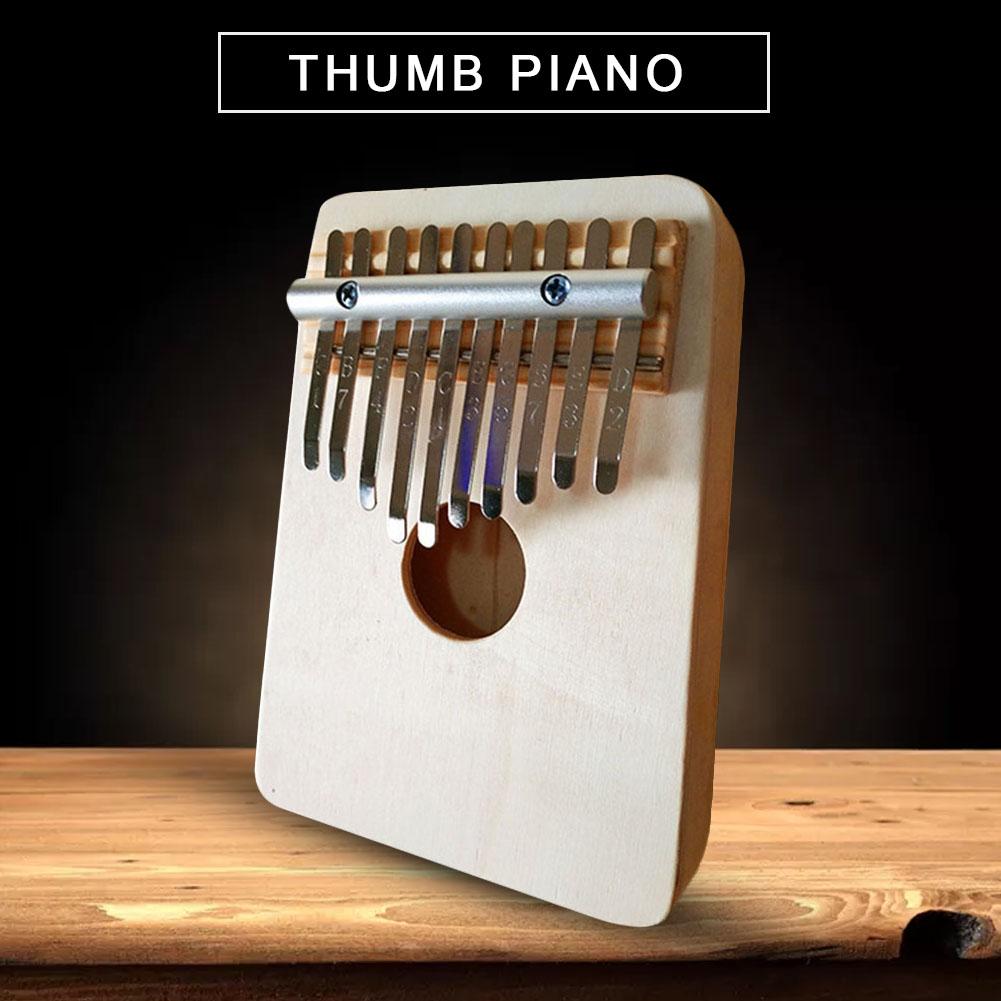 10 Keys Finger Thumb Piano Wood Mahogany Thumb Piano Beginner Getting Started Thumb Piano Portable Musical Instrument