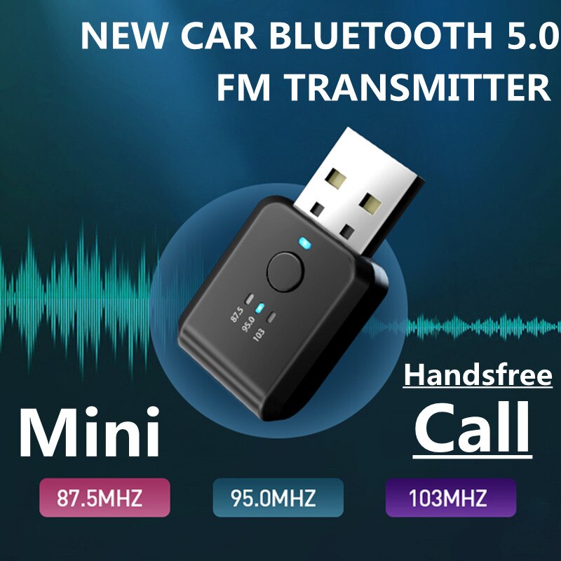 Fm Transmitter Car Bluetooth 5.0 Receiver Handsfree Call Mini Usb Power Car Kit Auto Wireless Audio for Car Radio Fm Autoradio