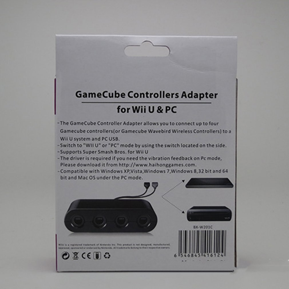 Gamecube Controller Adapter Gamecube NGC Controller Adapter for Wii U/Nintend Switch and PC USB