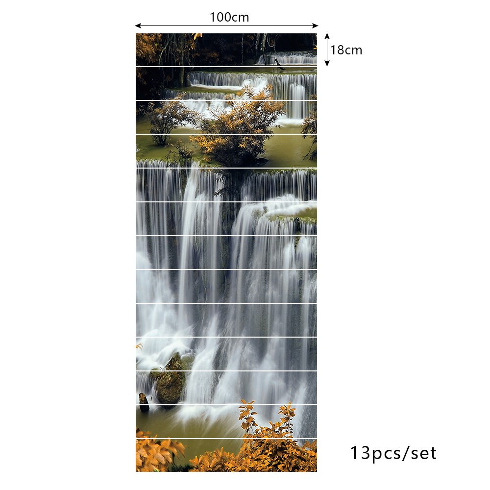 thumbnail image 2 of 3D Tunnel Ladder Pattern Self-adhesive Door Murals Wall Sticker Decal Home Decor 2 of 12