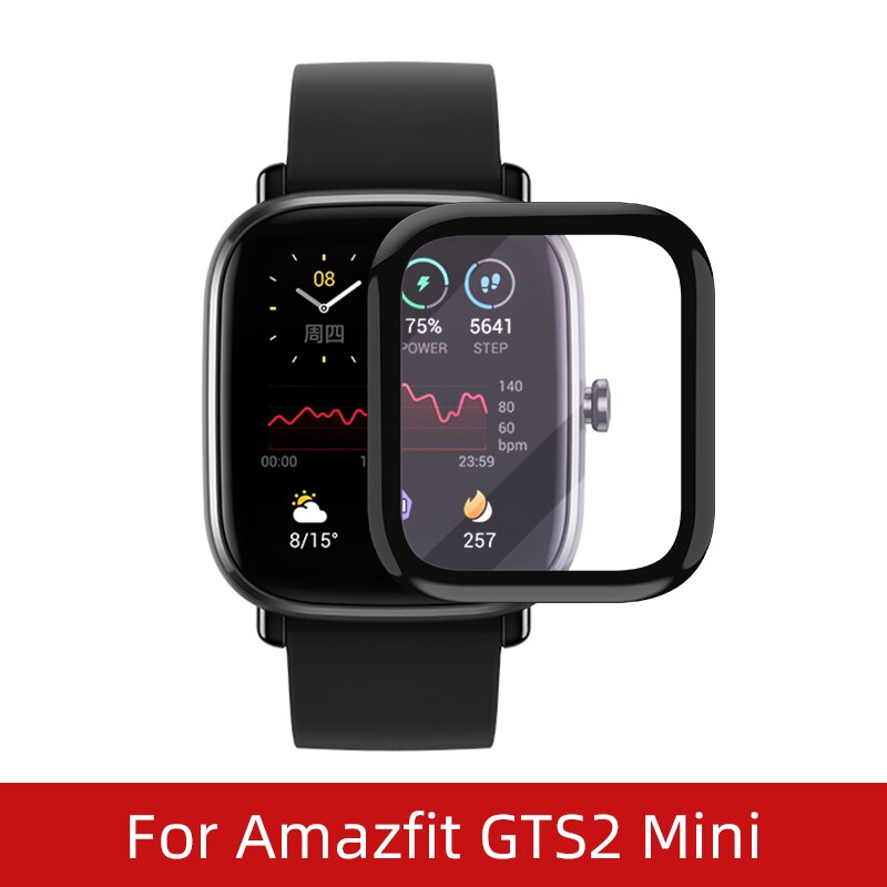 Miękkie włókno szkło ochronne przezroczysta folia do Amazfit GTS 2 Mini GTS2 GTS2e Bip S U Pro Smartwatch ekran futerał ochronny: For GTS 2 Mini / 1 Piece