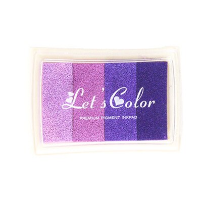 Craft ink pads voor stempels Febric Voedsel Papier 15pcs Rainbow Kleur Veiligheid Niet Giftig kinderen Vinger print Art Kids Gif: purple-Gradient