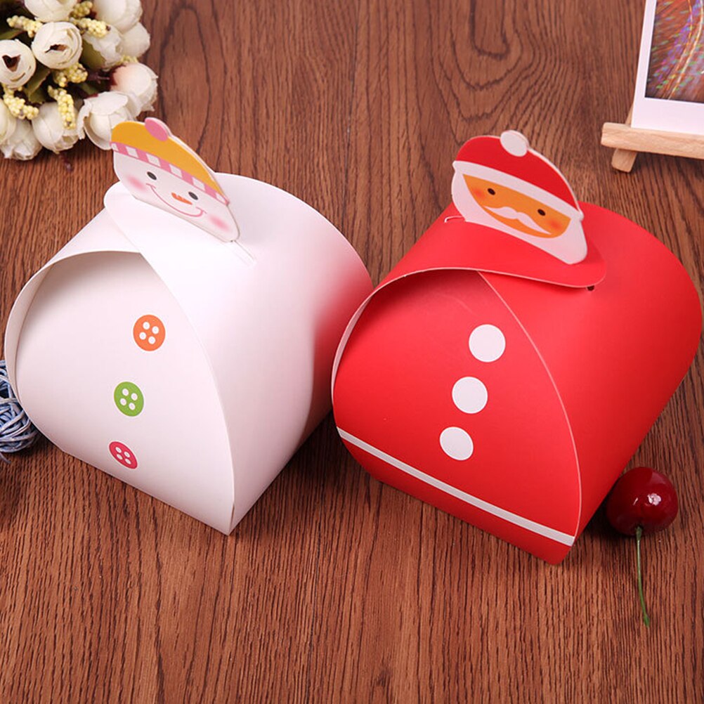 12pcs Wrap Storage Candy Box Paper Goodies Apple Treats Packaging Bags Holders Boxes for Festival Party