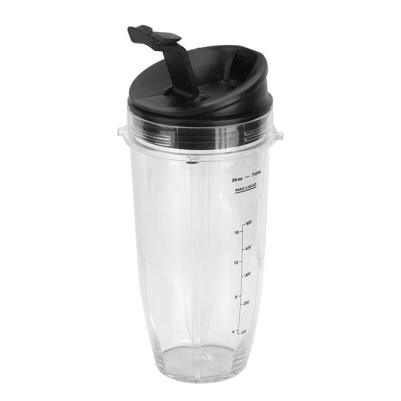 24oz Blender Container Cup Lid Juicer Jar Jug Pitcher Replacement Parts Fit for NINJA 900W 1000W Blender