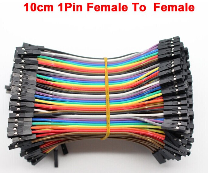 40 stks/partij 10 cm 2.54mm 1pin vrouwelijke aan vrouwelijke doorverbindingsdraad Dupont kabel