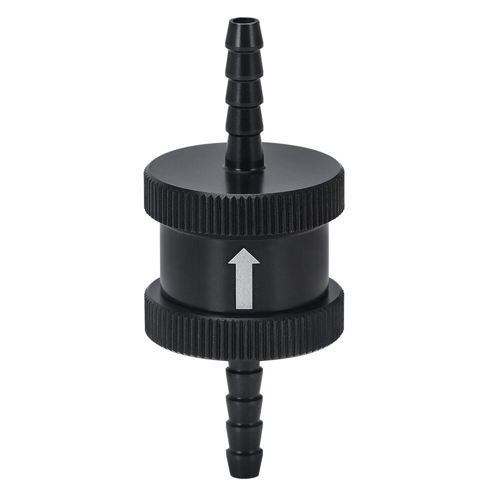 1/8" 4mm Non Return One Way Fuel Check Valve Aluminium Alloy Petrol Diesel WX-FCV04: black