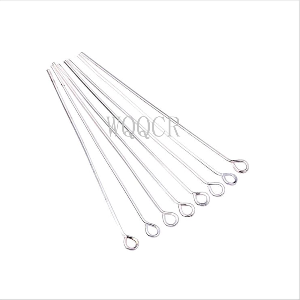 100 sztuk 925 srebro 13 rozmiar 14-70mm główka oka Pin igły koraliki materiały do tworzenia biżuterii akcesoria kolczyki ustalenia Diy