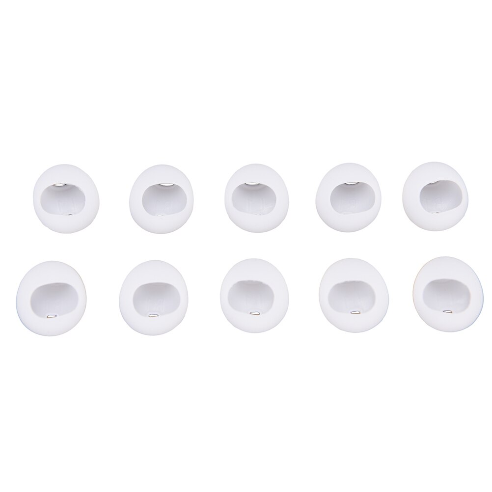10Pcs Soft Silicone Ear Pads Eartips For Samsung Galaxy S7 S6 Edge 9200 In-ear Headphones Earphone Earpads Ear Pads: white