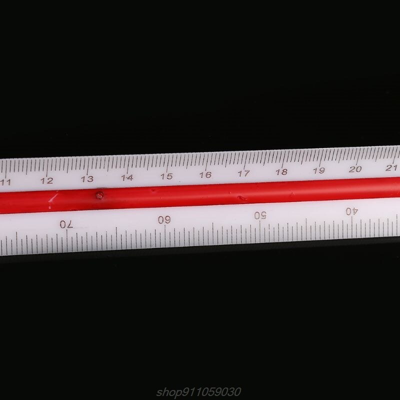 30cm Plastic Triangular Scale Ruler Architect Engineer Drafting Measuring Tool A12 21