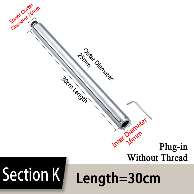 24mm/22mm/20mm 30/40cm Kupfer Überzug/Schwarz Dusche Verlängerung Stange ohne gewinde erhöaufgehängt dusche rohr verlängern Verlängerung rohr: K-Länge 30cm