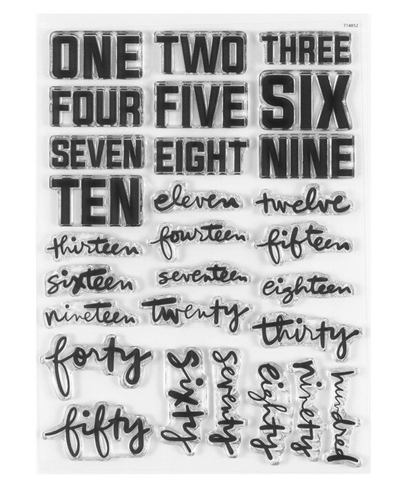 Nyheter engelska genomskinlig stämpel för scrapbooking transparent silikongummi gör-det-själv fotoalbumdekor 491: Lila