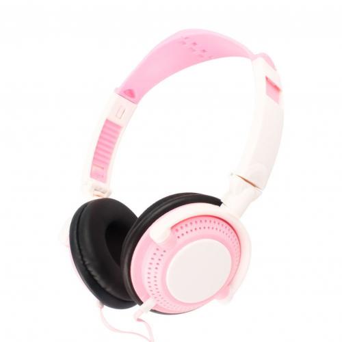 Wired 3.5Mm Hifi Stereo Heavy Bass Ruisonderdrukking Telefoon Hoofdtelefoon Met Microfoon Voor Mobiele Telefoon Pc Laptop Hifi Oortelefoon computer: Roze