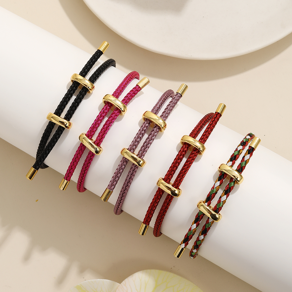 BenS fil corde Bracelet pour femmes coloré à la main bricolage hommes Bracelets réglable corde Bracelet bijoux B13