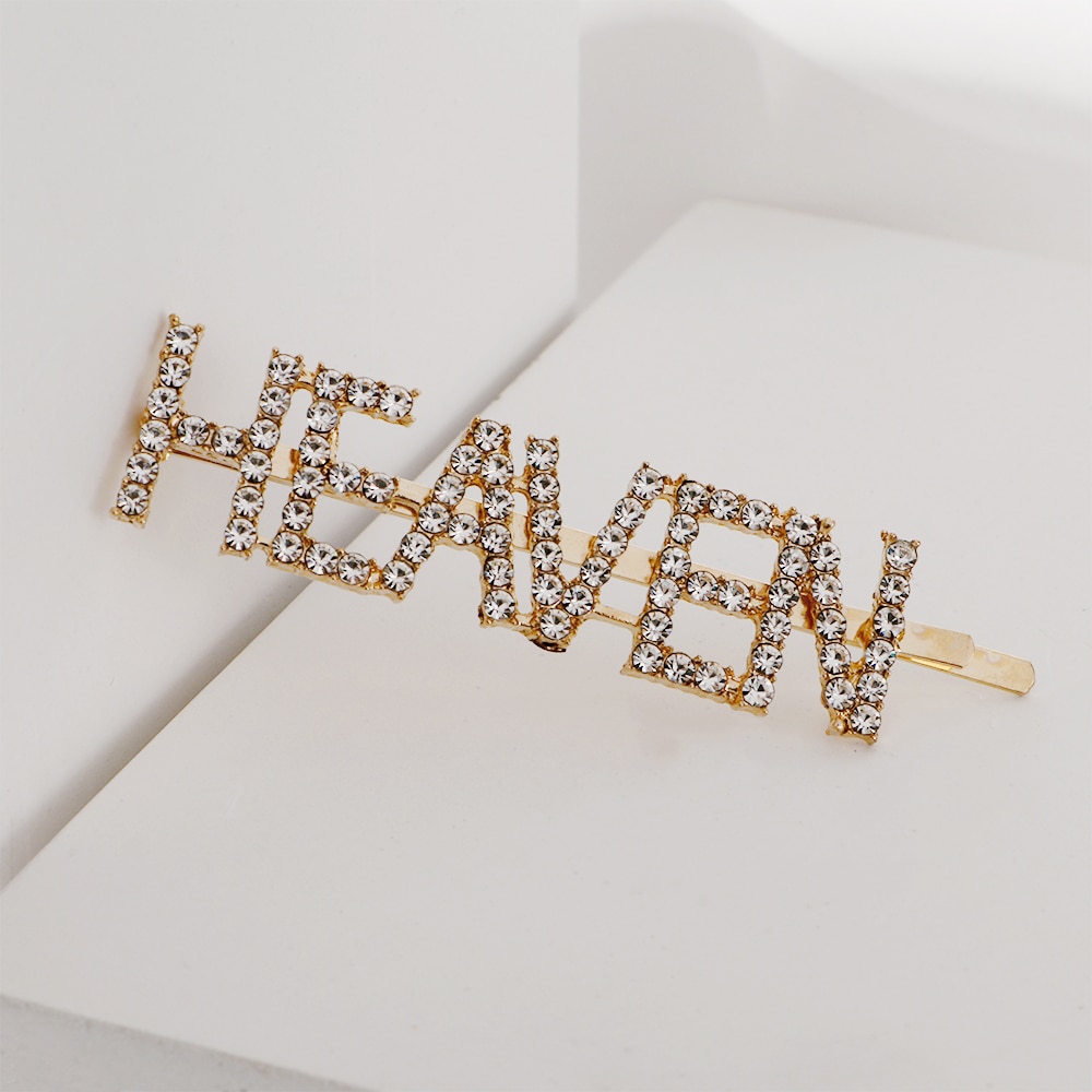 1pc bogstaver rhinestone krystal hårnåle hårspænder hårspænder hårspænde greb nål hårspænde ornament hårtilbehør