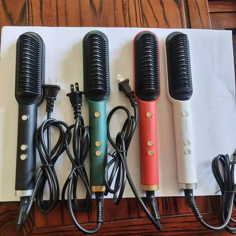 Alisador de pelo portátil para el hogar, peine rizador, calefacción a temperatura constante, herramienta antiquemaduras para el cuidado del cabello