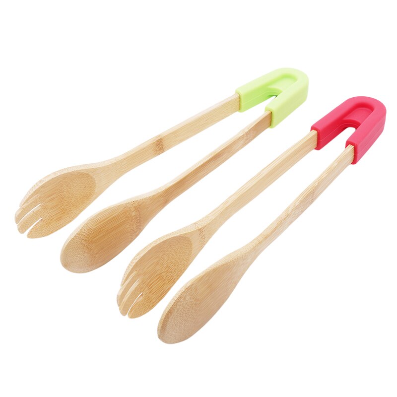 Fackelmann 688917 Toasttang van bamboe, magnetisch, met rode greep
