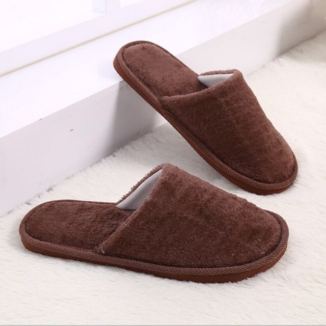 Winter Women House Slippers Faux Fur Warm Shoes Slip On Flats Female Slides Cozy Home Furry Non-Slip Bedroom Slippers: Men Coffee EUR 44 45