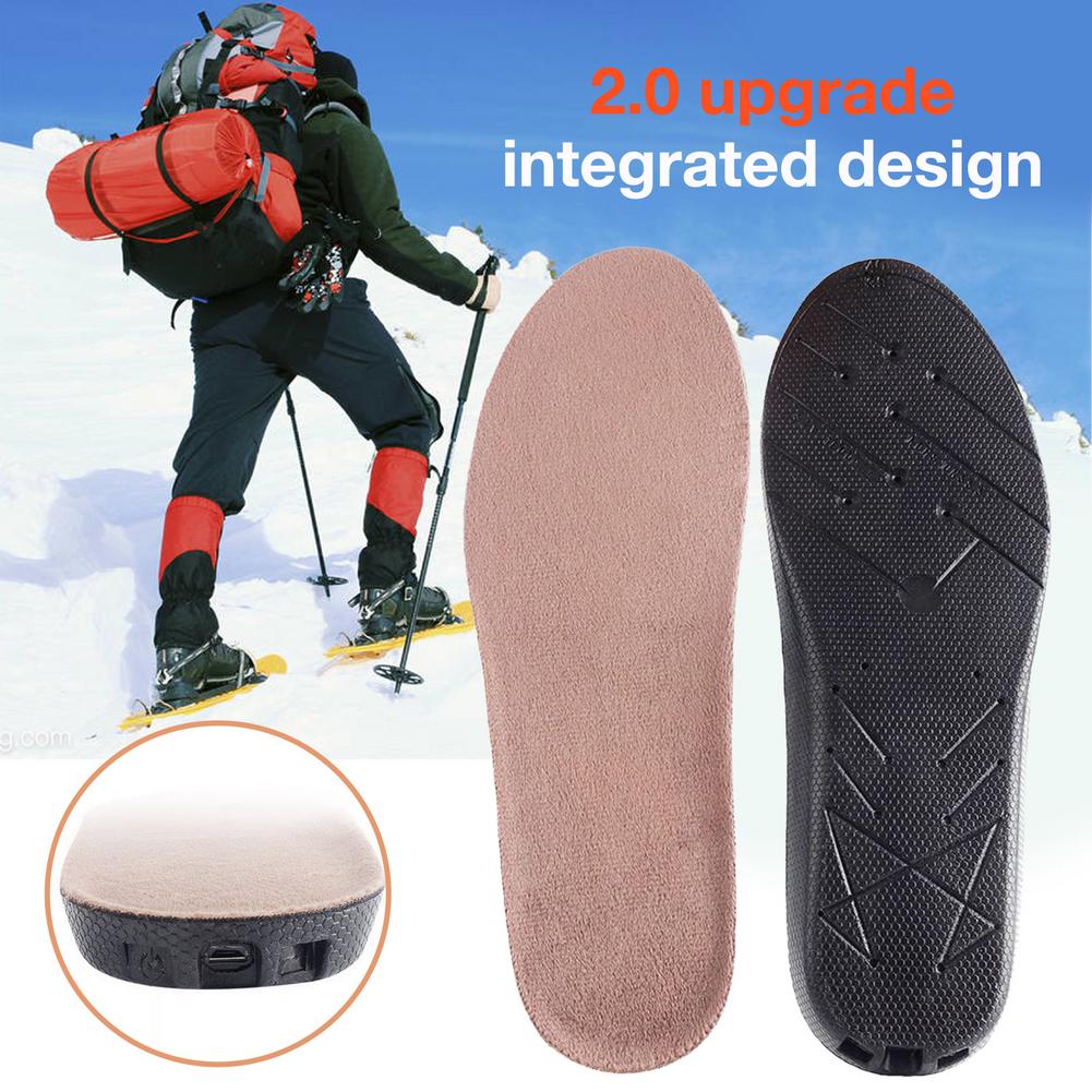 Winter Warm Beheizte Einlegesohlen USB Aufladbare Beheizte Schuhe Pads Fuß Erwärmung Einlegesohlen Elektrische Batterie Heizung Schuh Pad Ski Einlegesohle
