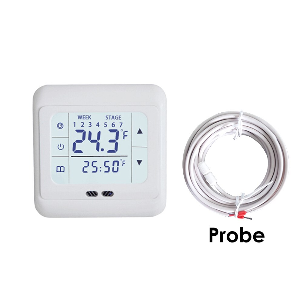Digital lcd gulvvarme termostat elvarme 220v touch screen programmerbar til hjemmet varme temperaturregulator