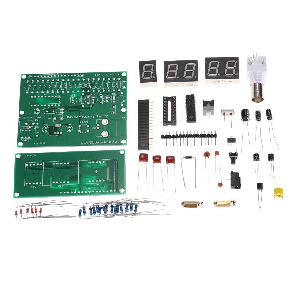 High Sensitivity frequency counter 1Hz-50MHz cymometer Frequency Meter Counter Measurement Tester Module 7V-9V 50mA DIY Kit