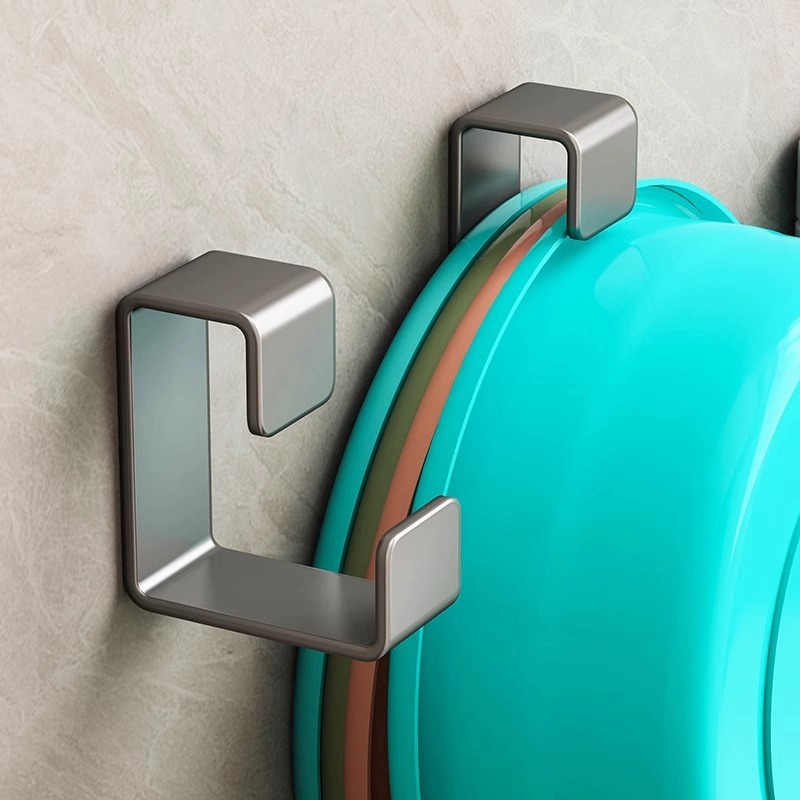 Gancho para lavabo, soporte para lavabo, gancho para estante para lavabo montado en la pared, accesorio para baño, soporte de cocina, secado de drenaje para el hogar